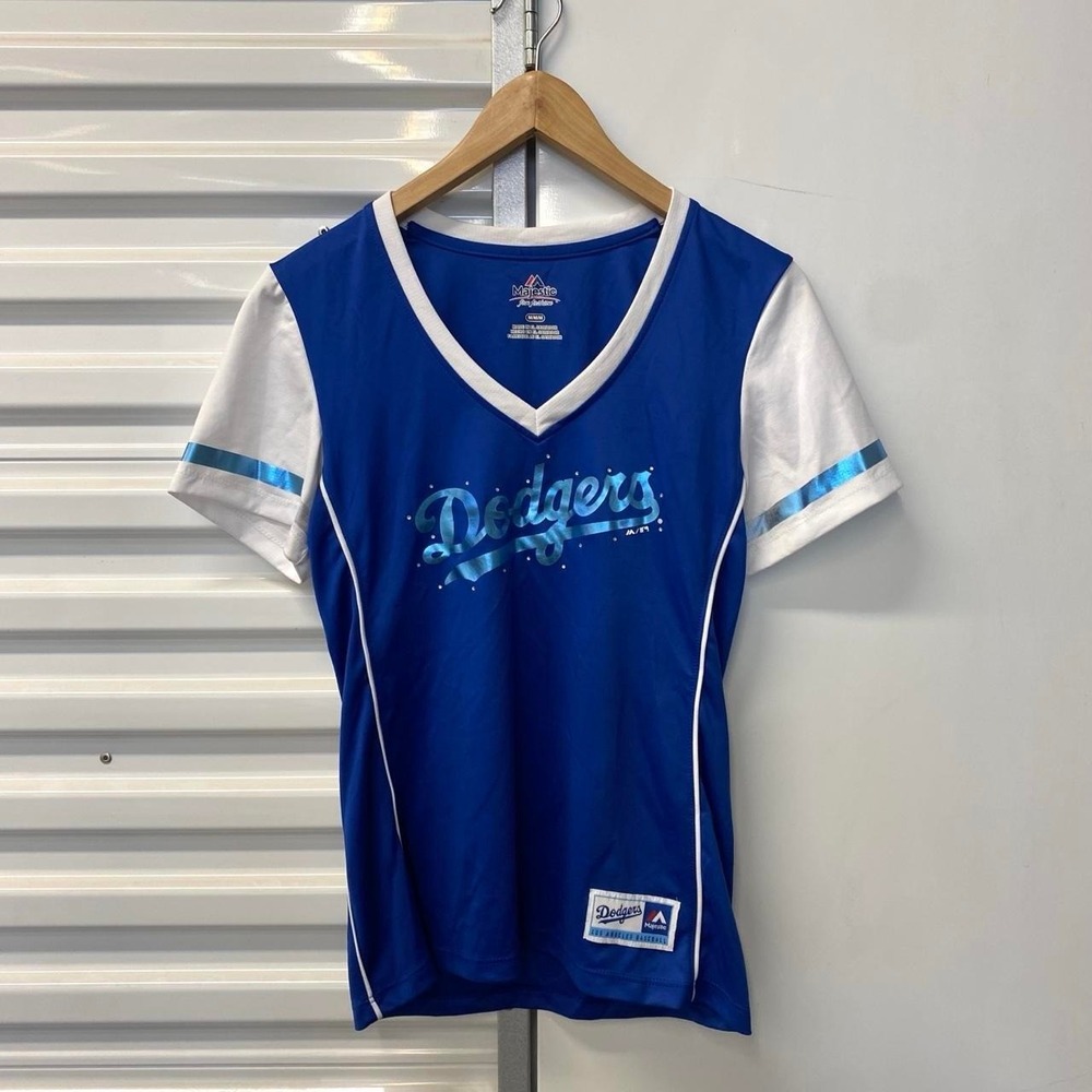 Los Angeles Dodgers MLB Baseball Women's V-Neck Baby Tee Shirt Medium